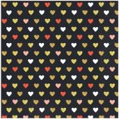 serwetki kolorowe serduszka xoxo czarne godan 33 cm 20 szt