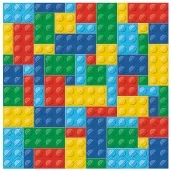 serwetki papierowe kolorowe klocki paw 33 cm 20 szt