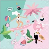 serwetki summer lets party surfing godan 33cm 20 szt