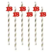 slomki 18 19 5 cm czerwone w paski 6 szt