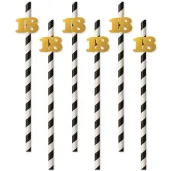 slomki 18 19 5 cm zlote w paski 6 szt