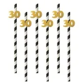 slomki 30 19 5 cm zlote w paski 6 szt