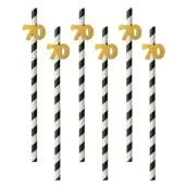 slomki 70 19 5 cm zlote w paski 6 szt