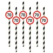 slomki 70 traffic birthday w paski 19 5 cm 6 szt