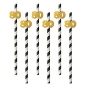 slomki 80 19 5 cm zlote w paski 6 szt