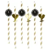 slomki czas na nowy rok zlote 19 5 cm 6 szt