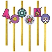 slomki disco dancing zloty metalik 19 5 cm 6 szt