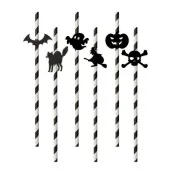 slomki halloween mix bialo czarne 19 5 cm 6 szt