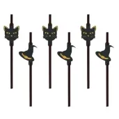 slomki papierowe czarownica i kot halloween congee czarny 20 cm 6 szt