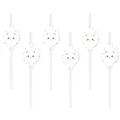 slomki slodki kotek bialy rozowy congee 20 cm 6 szt