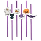 slomki straszne halloween fioletowy 19 5 cm 6 szt