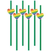 slomki teczowe serca zielone 19 5 cm 6 szt