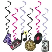 swiderki wiszace disco party zlota kula mix 6 szt