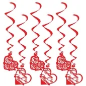 swiderki wiszace dzien matki kocham cie mamo czerwony 6 szt