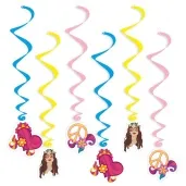 swiderki wiszace hippisowska wolnosc dziewczyna mix 6 szt