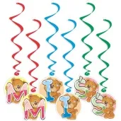 swiderki wiszace mis i literki mix 6 szt