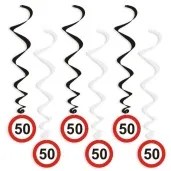 swiderki wiszace urodziny 50 traffic birthday 6 szt