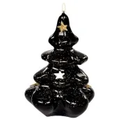 swieca choinka z gwiazdkami czarna adpal 120 80 mm