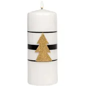 swieca pienkowa choinka biala adpal 150 58 mm