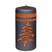 swieca pienkowa choinka czarna adpal 150 70 mm