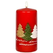 swieca pienkowa choinki czerwona adpal 120 58 mm
