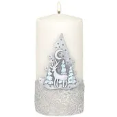 swieca pienkowa renifer bialo szara adpal 150 70 mm