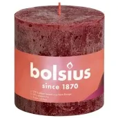 swieca pienkowa rustic czerwony aksamitny bolsius 100 100 mm