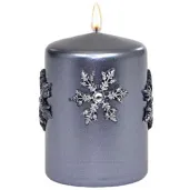 swieca pienkowa sniezki srebrna adpal 100 70 mm