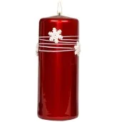 swieca pienkowa sniezynki bordowa adpal 150 58 mm