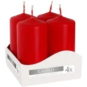 swieca pienkowa wotywna czerwona bispol 80 38 mm 4 szt
