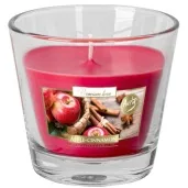 swieca zapachowa w szkle aurelia jablko z cynamonem bispol 8 cm