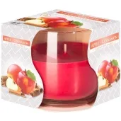 swieca zapachowa w szkle jablko z cynamonem bispol 7 cm