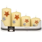 swiece pienkowe gwiazdki kremowe adpal 70 120 mm 4 szt