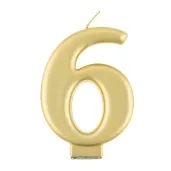 swieczka na tort 6 zloty godan