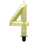 swieczka na tort cyfra 4 diament zlota godan 7 6 cm