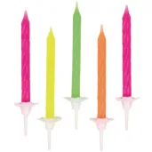 swieczki classic neon mix amscan 10 szt