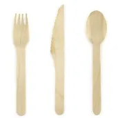 sztucce drewniane woodland 16 cm 18 szt