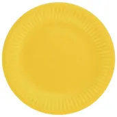 talerzyki papierowe classic okragle godan zolte 18 cm 6 szt