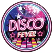talerzyki papierowe disco fever lata 80 guirca 23 cm 6 szt