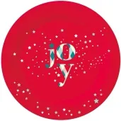 talerzyki papierowe joy swiateczne czerwony godan 18 cm 6 szt