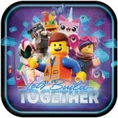 talerzyki papierowe lego movie 2 amscan 23 cm 8 szt