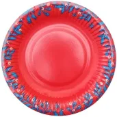 talerzyki papierowe let it snow swiateczne czerwony godan 18 cm 6 szt