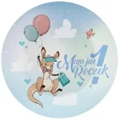 talerzyki papierowe mam juz roczek kangurek niebieski godan 18 cm 6 szt