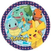talerzyki papierowe pokemony amscan 23 cm 8 szt