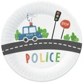 talerzyki papierowe police radiowoz godan 18 cm 6 szt