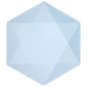 talerzyki vert decor heksagonalne niebieski amscan 26 1 cm 6 szt