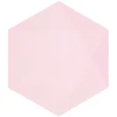 talerzyki vert decor heksagonalne rozowy jasny amscan 20 8 cm 6 szt