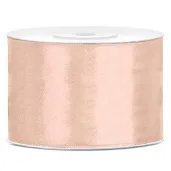 tasiemka satynowa brzoskwiniowa jasna 50 mm 25 m