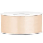 tasiemka satynowa classic kremowa partydeco 25 mm 25 m