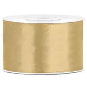 tasiemka satynowa classic zlota jasna partydeco 38 mm 25 m